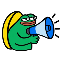 moin frog shouting through a megaphone