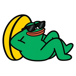 moin frog lying back in sunglasses