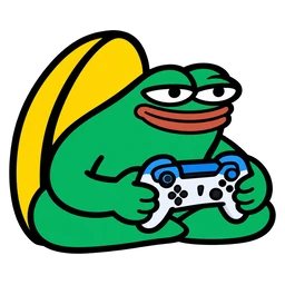 moin frog playing with a game controller