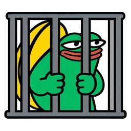 moin frog behind bars