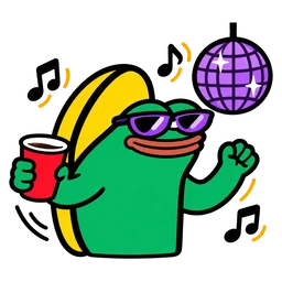 moin frog partying under a disco ball