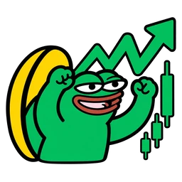 moin frog with fists up and a chart going up