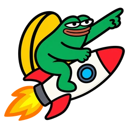 moin frog riding a rocket