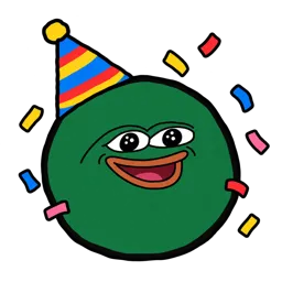 Party moin in a party hat with confetti